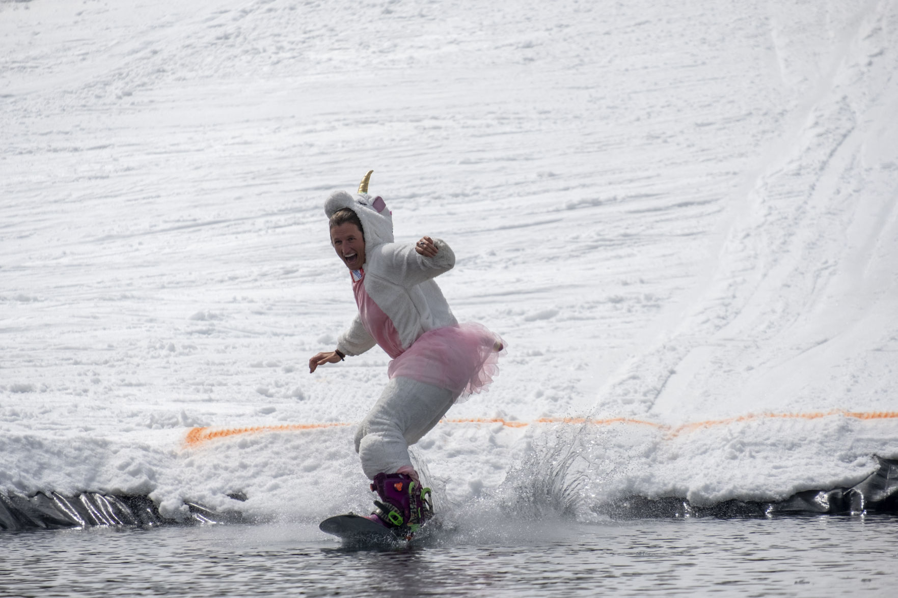 Slush Cup Pond Skim at Pomerelle